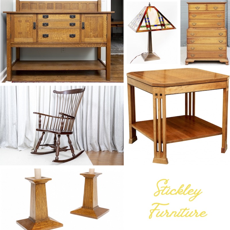 Examples of vintage Stickley furniture range from mission style and arts and crafts style furniture to traditional pieces.